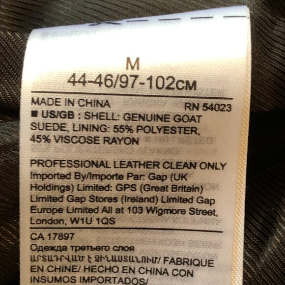 Banana Republic green suede jacket—Men's (M) - Picture 4 of 4